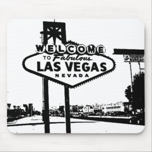 Welkom bij Las Vegas Vector Graphic Mousepad Muismat