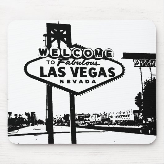 Welkom bij Las Vegas Vector Graphic Mousepad Muismat (Voorkant)