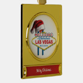Welkom bij Las Vegas Verguld Banner Ornament (Rechts)