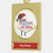 Welkom bij Las Vegas Verguld Banner Ornament (Links)