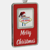 Welkom bij Las Vegas Verzilverd Omlijst Ornament (Rechts)