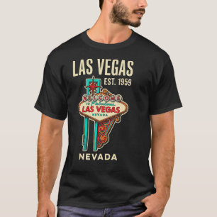 Welkom bij Las Vegas Vintage Roadside Americana Re T-shirt
