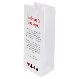 Welkom bij Las Vegas Wedding Guest Bedankt Wijn Cadeautas