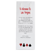 Welkom bij Las Vegas Wedding Guest Bedankt Wijn Cadeautas (Voorkant)