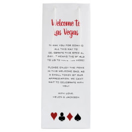 Welkom bij Las Vegas Wedding Guest Bedankt Wijn Cadeautas