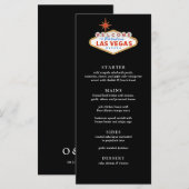 Welkom bij Las Vegas Wedding Reception Menu (Voorkant / Achterkant)