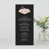 Welkom bij Las Vegas Wedding Reception Menu (Staand voorkant)