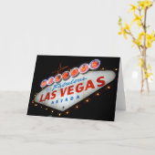 Welkom bij Las Vegas Wenskaart Kaart (Gele Bloem)