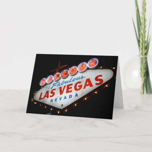 Welkom bij Las Vegas Wenskaart Kaart (Voorkant)