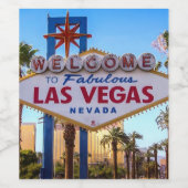 Welkom bij Las Vegas Wijn Etiket (Enkel label)