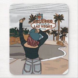 Welkom bij Lasvegas check in spot. Muismat
