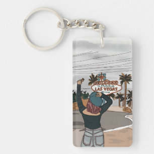 Welkom bij Lasvegas check in spot. Sleutelhanger
