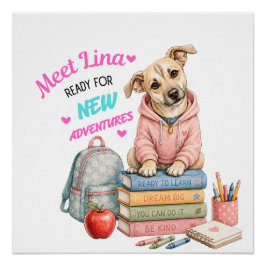 Welkom bij Lina's Schoolavonturen! Perfect Poster