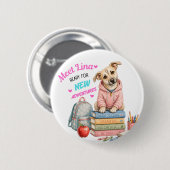 Welkom bij Lina's Schoolavonturen! Ronde Button 5,7 Cm (Voorkant /achterkant)