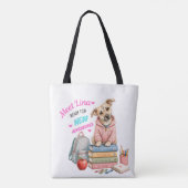 Welkom bij Lina's Schoolavonturen! Tote Bag (Achterkant)