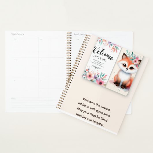 Welkom bij Little One - Fox & Floral Planner" Planner (Display)