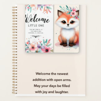 Welkom bij Little One - Fox & Floral Planner" Planner
