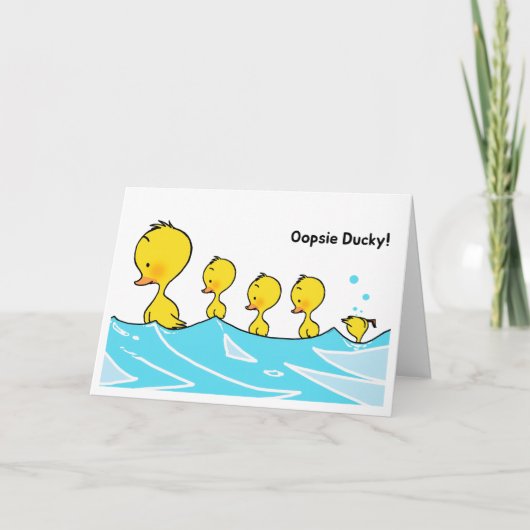 Welkom bij Little One - Oopsie Ducky Kaart (Voorkant)