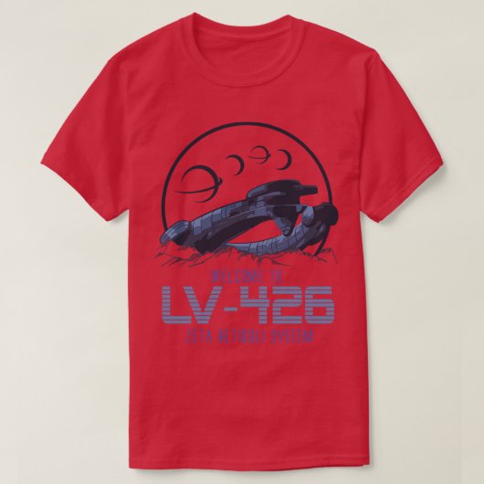 Welkom bij LV 426 Zeta Reticuli System T-shirt (Design voorkant)