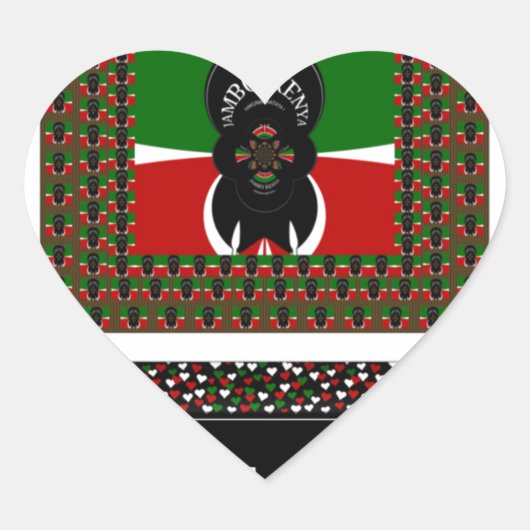 Welkom bij Magisch Kenia: Hakuna Matata Hart Sticker (Voorkant)