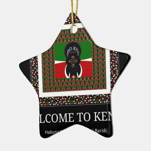 Welkom bij Magisch Kenia: Hakuna Matata Keramisch Ornament (Links)