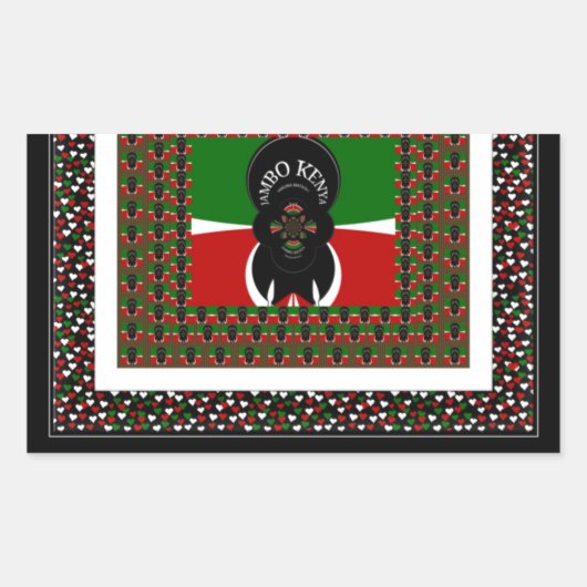 Welkom bij Magisch Kenia: Hakuna Matata Rechthoekige Sticker (Voorkant)