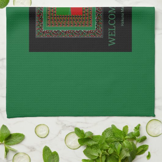 Welkom bij Magisch Kenia: Hakuna Matata Theedoek (Gevouwen)