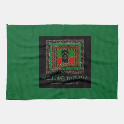 Welkom bij Magisch Kenia: Hakuna Matata Theedoek (Horizontaal)