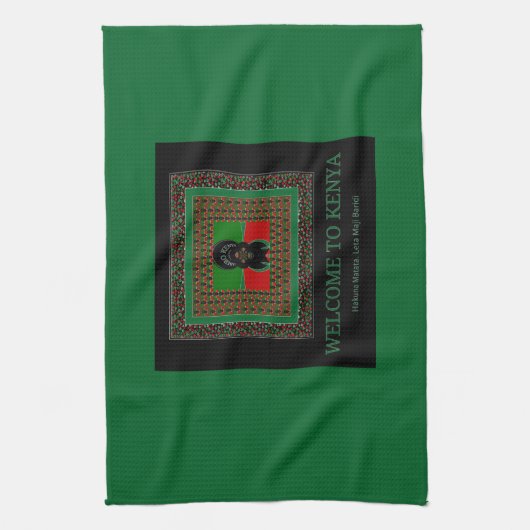 Welkom bij Magisch Kenia: Hakuna Matata Theedoek (Verticaal)