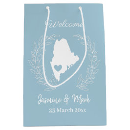Welkom bij Maine bruiloft, aangepast Medium Cadeauzakje