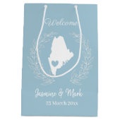 Welkom bij Maine bruiloft, aangepast Medium Cadeauzakje (Achterkant)