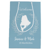 Welkom bij Maine bruiloft, aangepast Medium Cadeauzakje (Achterkant)