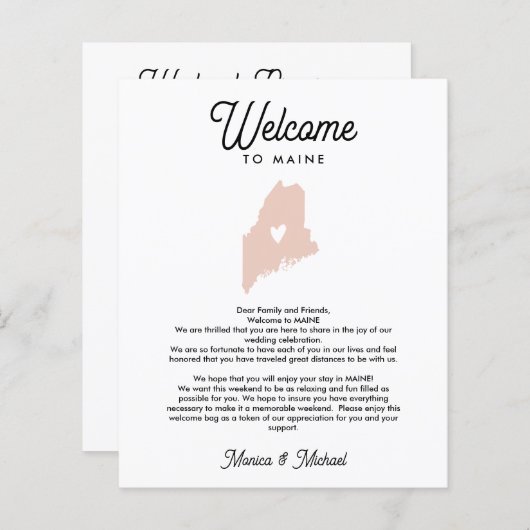 Welkom bij MAINE Letter & Itinerary ELKE KLEUR (Voorkant / Achterkant)