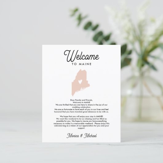 Welkom bij MAINE Letter & Itinerary ELKE KLEUR (Staand voorkant)