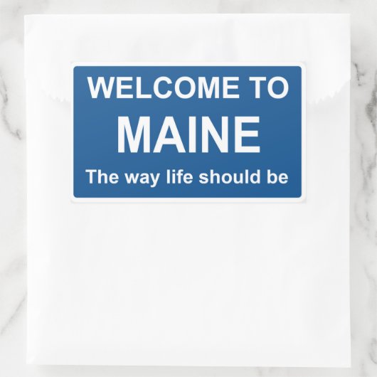 Welkom bij Maine Sign - Sticker (Tas)