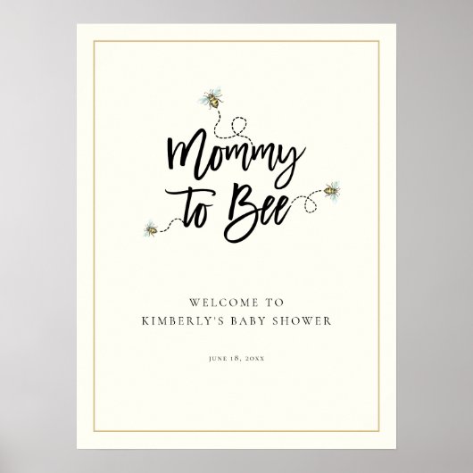 Welkom bij mama om Baby shower te worden Poster (Voorkant)