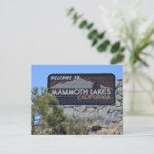 Welkom bij Mammoth Lakes Briefkaart (Staand voorkant)