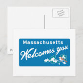 Welkom bij Massachusetts, Verenigde Staten Road Si Briefkaart (Voorkant / Achterkant)