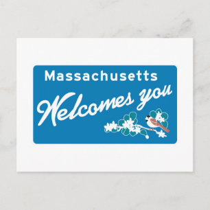 Welkom bij Massachusetts, Verenigde Staten Road Si Briefkaart