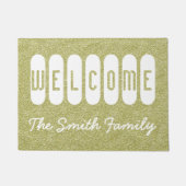 Welkom bij Mat Gold Glitter White Tekst (Voorkant)