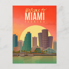 Welkom bij Miami Florida Briefkaart