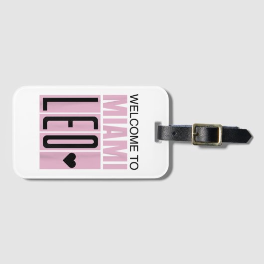 Welkom bij Miami Leo 10 - GOAT Bagagelabel (Voorkant (horizontaal))