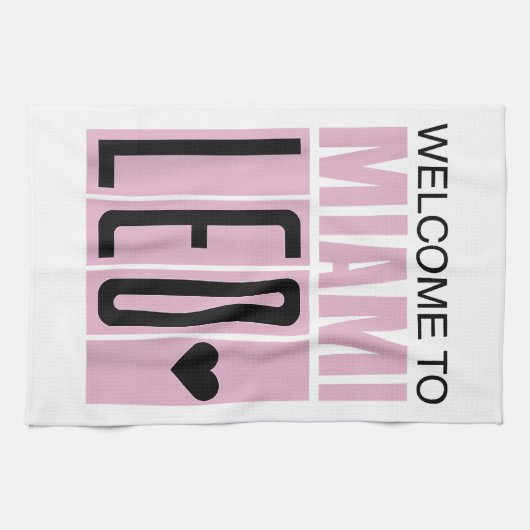 Welkom bij Miami Leo 10 - GOAT Theedoek (Horizontaal)