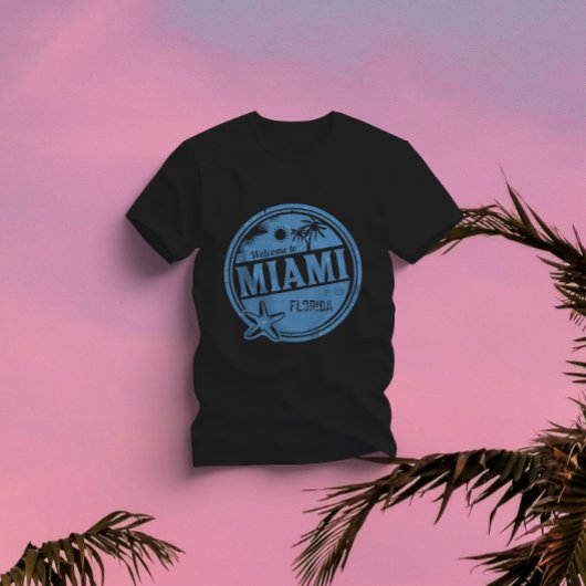 Welkom bij Miami - Retro Reizen T-shirt