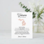 Welkom bij MICHIGAN Letter & Itinerary ENIG KLEUR (Staand voorkant)