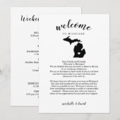 Welkom bij Michigan | Wedbrief en reisroute (Voorkant / Achterkant)