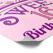 Welkom bij mijn 16e verjaardag Cute Custom Poster (Hoek)