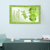 Welkom bij mijn 30e verjaardag: Groen/Wit Spandoek (Beurs)