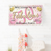 Welkom bij mijn 50- en Fabulous Birthday Party | Spandoek (Insitu)