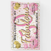 Welkom bij mijn 50- en Fabulous Birthday Party | Spandoek (Verticaal)